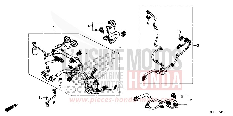 SUB HARNESS for Gold Wing CANDY ARDENT RED (R367B) from 2019